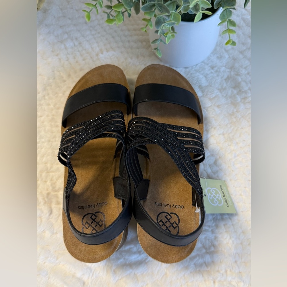 Daisy Fuentes Rhinestone Wedge Sandals – NWT (New with Tags) - Picture 3 of 7